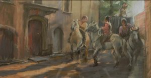 Preparándose para la corrida de toros, 2009 de Pat Maclaurin